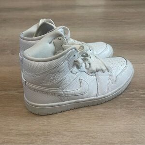 White Snakeskin Air Jordans.